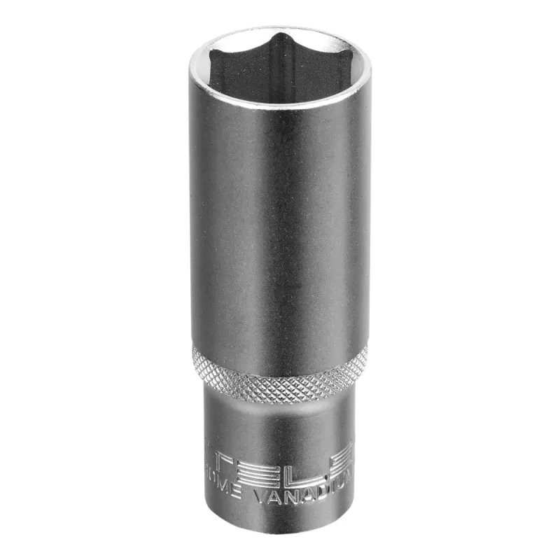 Головка торцевая удлиненная, 21 мм, 6-гранная, CrV, под квадрат 1/2" Stels