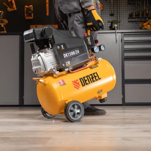 Компрессор воздушный DK1500/24,Х-PRO 1,5 кВт, 230 л/мин, 24 л Denzel