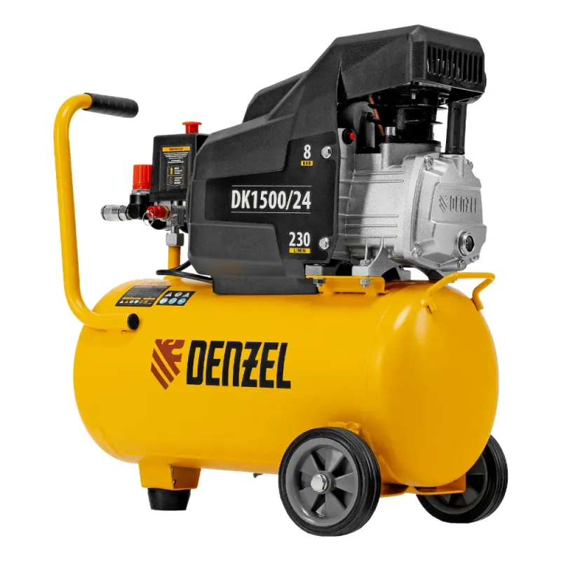 Компрессор воздушный DK1500/24,Х-PRO 1,5 кВт, 230 л/мин, 24 л Denzel
