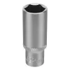 Головка торцевая удлиненная, 22 мм, 6-гранная, CrV, под квадрат 1/2", Stels