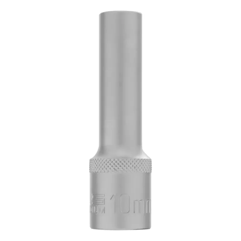Головка торцевая удлиненная, 10 мм, 6-гранная, CrV, под квадрат 1/2", Stels