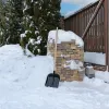 Лопата для уборки снега стальная эмалированная, 330х365 мм, без черенка, Россия Сибртех