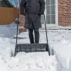 Движок для уборки снега пластиковый, 690х470х1420 мм, стальная рукоятка, Россия Сибртех