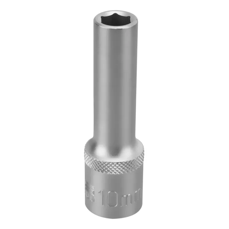 Головка торцевая удлиненная, 10 мм, 6-гранная, CrV, под квадрат 1/2", Stels