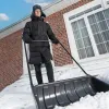 Движок для уборки снега пластиковый, 690х470х1420 мм, стальная рукоятка, Россия Сибртех