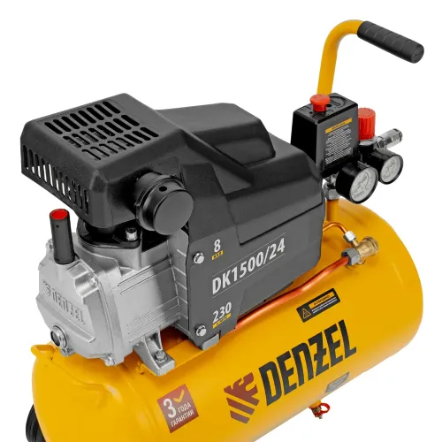 Компрессор воздушный DK1500/24,Х-PRO 1,5 кВт, 230 л/мин, 24 л Denzel