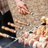 Набор шампуров плоских, 650 мм, с деревянной рукояткой, в чехле, 6 шт., Camping Palisad