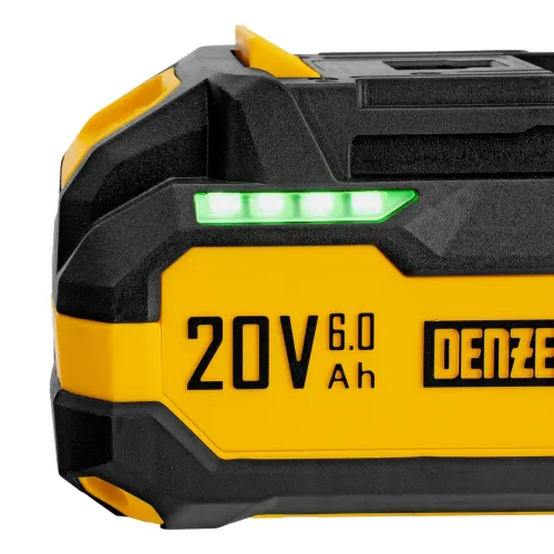 Батарея аккумуляторная BH-20-6.0, Li-Ion, USB, 20 В, 6,0 Ач Denzel