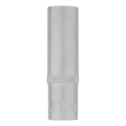 Головка торцевая удлиненная, 15 мм, 6-гранная, CrV, под квадрат 1/2", Stels