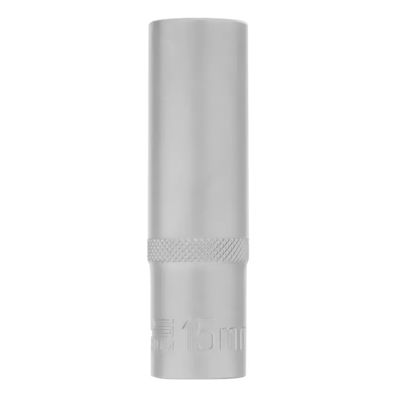Головка торцевая удлиненная, 15 мм, 6-гранная, CrV, под квадрат 1/2", Stels