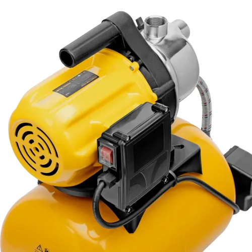 Насосная станция PS-800X, 800 Вт, 3200 л/ч, ресивер 24 л, напор 38 м, нержавейка Denzel