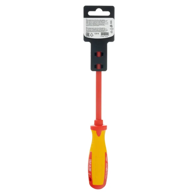 Отвертка Insulated до 1000 В, SL5,5x125 мм, CrMo, 2к рукоятка Matrix