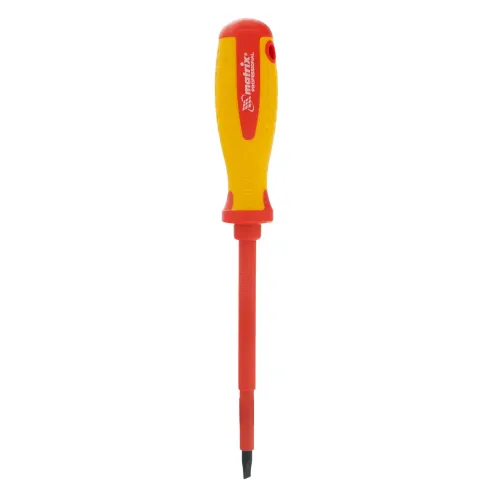Отвертка Insulated до 1000 В, SL5,5x125 мм, CrMo, 2к рукоятка Matrix