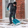 Лопата для уборки снега, полипропилен, 365х450х1355 мм, алюминиевый черенок, LUXE Palisad