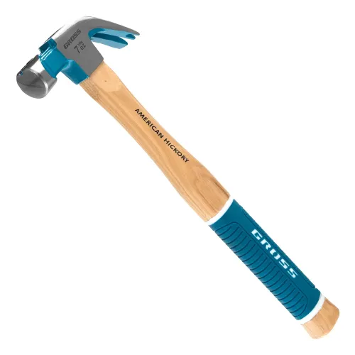 Молоток-гвоздодер,200 г, угол 45, магнит, обрезиненная рукоятка AMERICAN HICKORY GROSS