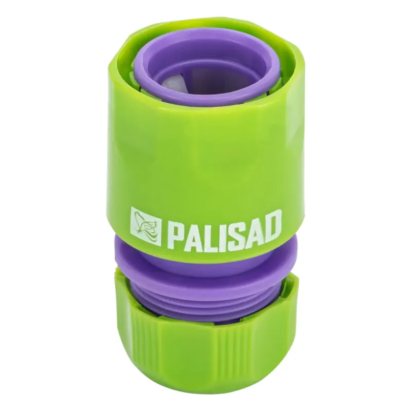 Соединитель пластмассовый быстросъемный для шланга 1/2" Palisad