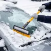 Щетка-сметка для снега со скребком, телескоп, поворотная голова, водосгон, 900-1200 мм Denzel