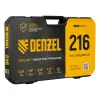 Набор инструментов, 1/2", 1/4", 3/8", CrV, S2, пластиковый кейс, 216 предметов Denzel