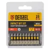 Бита IMPACT, PH1x25 мм, лазерная обработка шлица, сталь S2, 10 шт., Е 6,3 Denzel