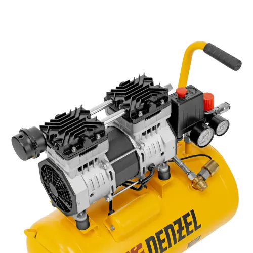 Компрессор DLS950/24 безмаслянный малошумный 950 Вт, 165 л/мин,ресивер 24 л Denzel