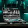 Набор инструментов 1/2", 1/4", CrV, 12 гранные головки, пластиковый кейс, 94 предмета Stels