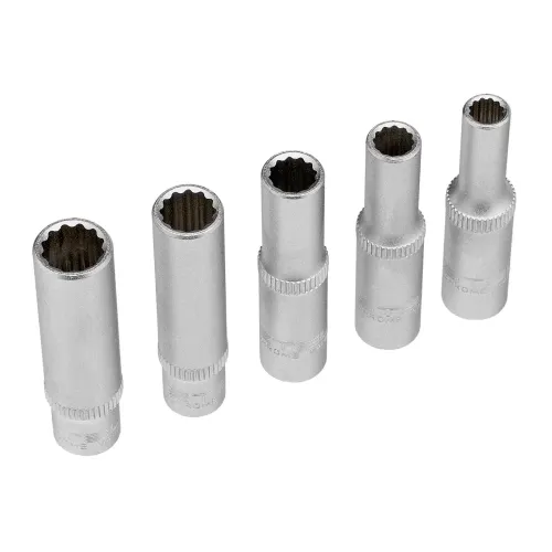 Набор инструментов, 1/2", 1/4", CrV, 12 гранные головки, пластиковый кейс, 76 предметов Stels