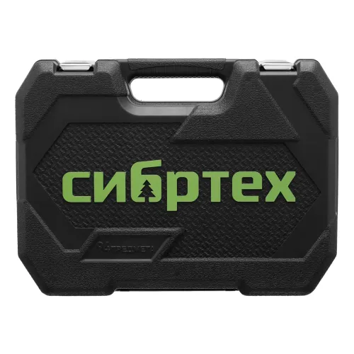 Набор инструментов, 1/2", 1/4", пластиковый кейс 89 предметов Сибртех