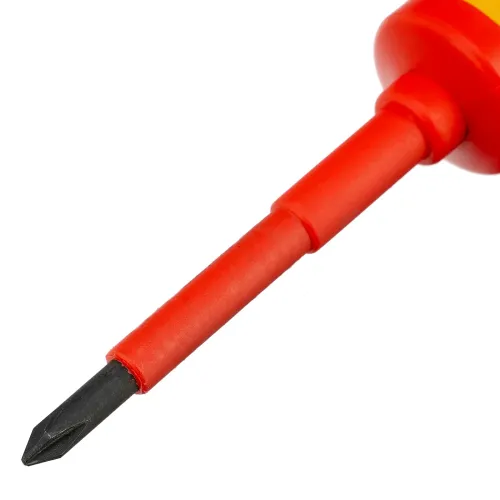 Отвертка Insulated до 1000 В, PH1x75 мм, CrMo, 2к рукоятка Matrix