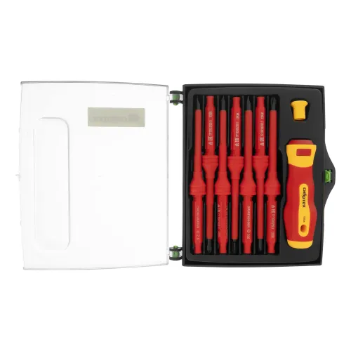 Отвертка диэлектр. до 1000 В, 9 пред. 7 жал, PH + SL + Torx + SP + TW, CrV, 2к рукоятка Сибртех