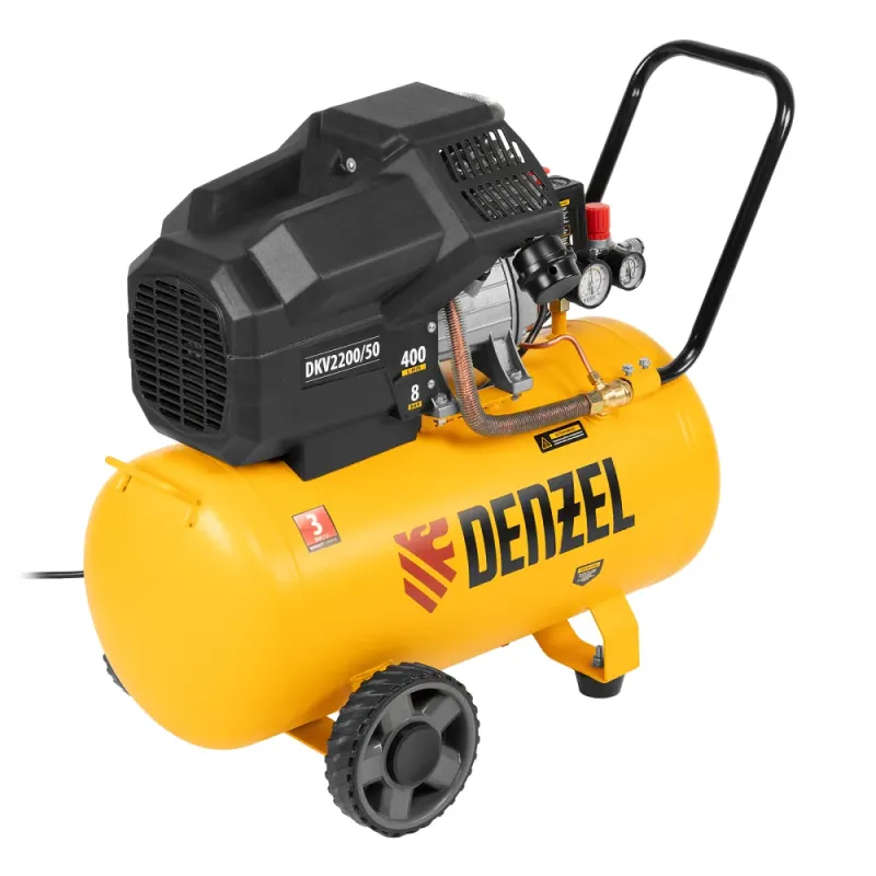 Компрессор воздушный DKV2200/50,Х-PRO  2,2 кВт, 400 л/мин, 50 л Denzel