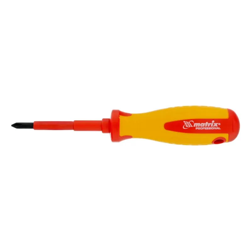 Отвертка Insulated до 1000 В, PH1x75 мм, CrMo, 2к рукоятка Matrix