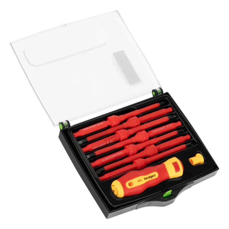 Отвертка диэлектр. до 1000 В, 9 пред. 7 жал, PH + SL + Torx + SP + TW, CrV, 2к рукоятка Сибртех
