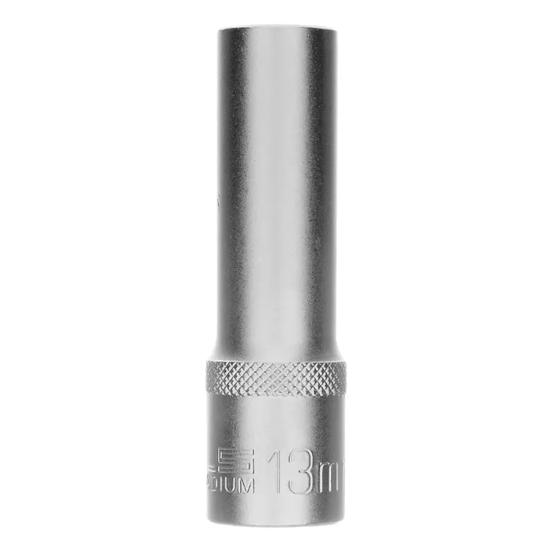 Головка торцевая удлиненная, 13 мм, 6-гранная, CrV, под квадрат 1/2", Stels