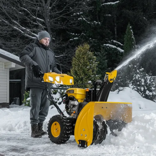Снегоуборщик бензиновый SBL 711D PRO, 302cc, эл.старт, фара, обогрев, блок. дифф. Denzel