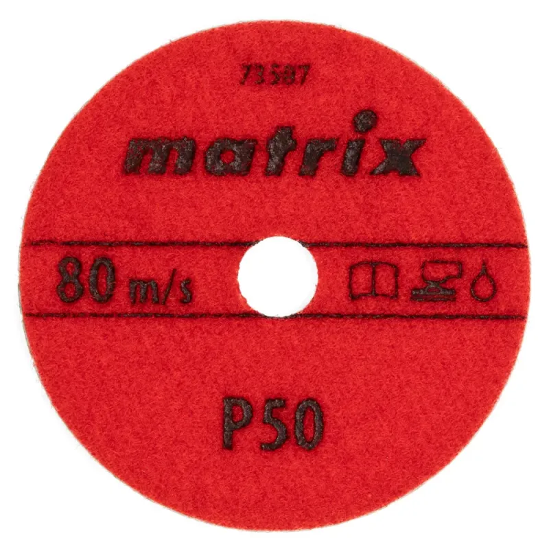 Алмазный гибкий шлифовальный круг ,100 мм, P 50, мокрое шлифование, 5шт. Matrix