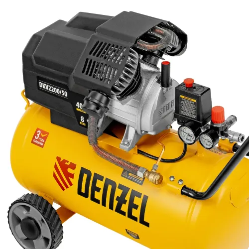 Компрессор воздушный DKV2200/50,Х-PRO 2,2 кВт, 400 л/мин, 50 л Denzel