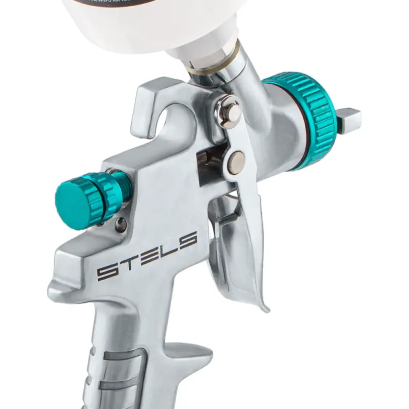 Краскораспылитель AG 810 HVLP, гравитационный, сопло 0,8 мм и 1 мм Stels