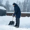 Лопата для уборки снега пластиковая, 360 х 405 х 1550 мм, деревянный черенок 1 сорт, Россия, Сибртех
