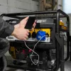 Генератор бензиновый PS 80 EA, 8.0 кВт, 230 В, 25 л, коннектор автоматики, электростартер Denzel