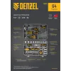 Набор инструментов, 1/2", 1/4", CrV, S2, пластиковый кейс, 64 предмета Denzel