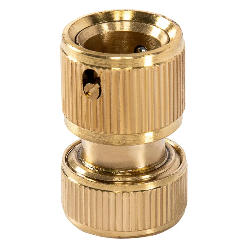 Набор для подключения шланга 1/2", (переходник, 2 соединит.аквастоп), латунный Palisad