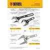 Ключ разводной 115 мм, CrV, кованый, укороченная рукоятка Denzel