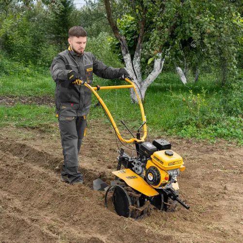 Мотоблок DPT-270S, 7 л.с., ремен.сцеп, фрез 3х4, ШОМ, передачи 2В/1Н Denzel