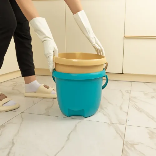 Ведро пластмассовое круглое 12 л, бирюзовое, Home Palisad