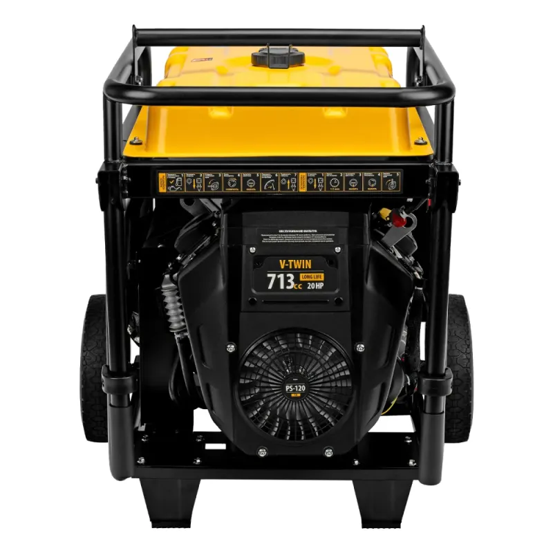 Генератор бензиновый PS-120EA, 12 кВт,230 В, 40л, разъём ATS,эл.старт Denzel