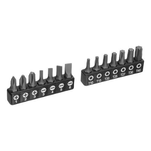 Набор инструментов, 1/2", 1/4", CrV, S2, пластиковый кейс, 64 предмета Denzel