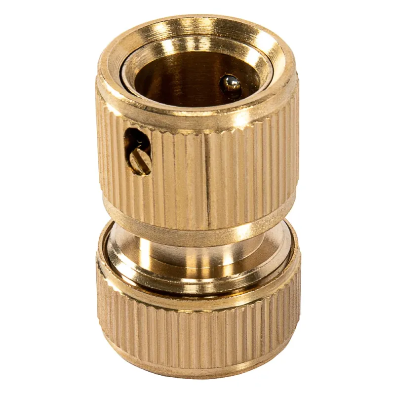 Набор для подключения шланга 1/2", (переходник, 2 соединит.аквастоп), латунный Palisad