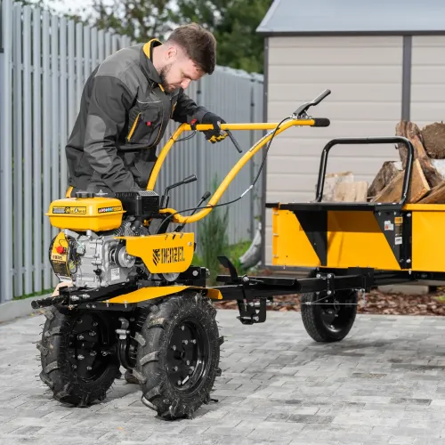 Мотоблок DPT-270S, 7 л.с., ремен.сцеп, фрез 3х4, ШОМ, передачи 2В/1Н Denzel