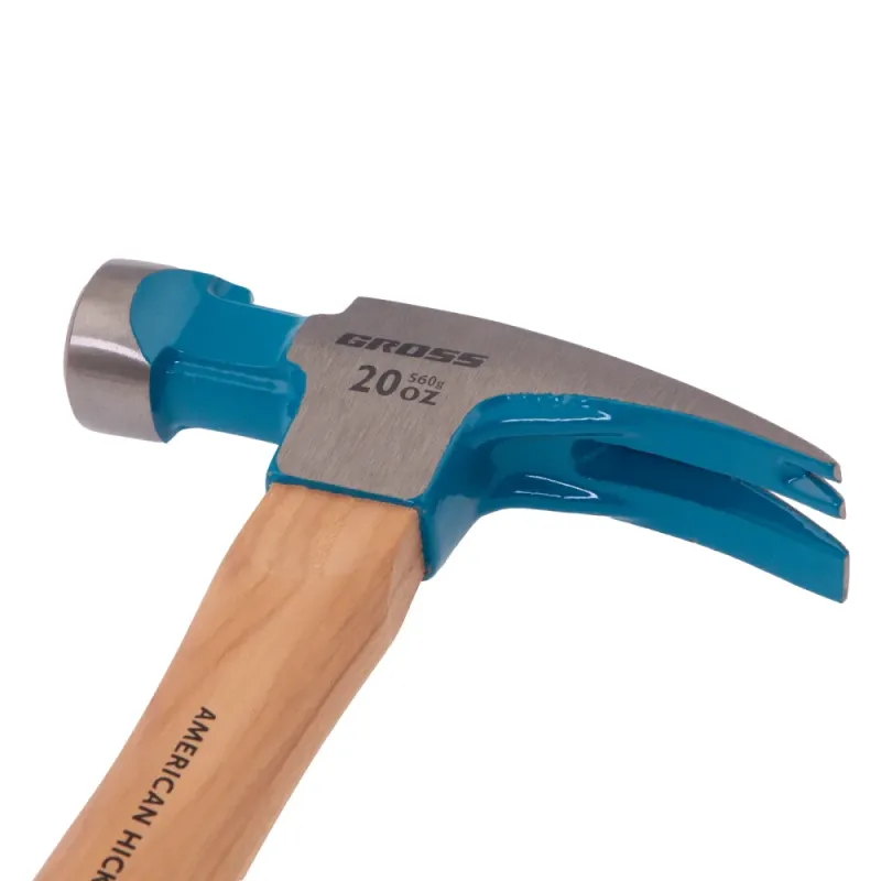 Молоток-гвоздодер,560 г, угол 75, магнит, обрезиненная рукоятка AMERICAN HICKORY  GROSS