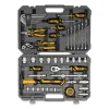 Набор инструментов, 1/2", 1/4", CrV, S2, пластиковый кейс, 64 предмета Denzel